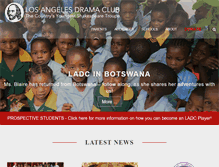 Tablet Screenshot of losangelesdramaclub.com